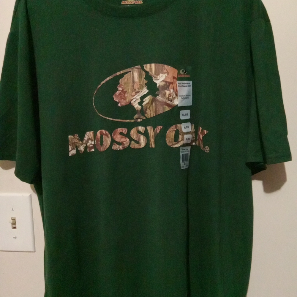 Mossy Oak Forest Green Short Sleeve Tee men Size XL